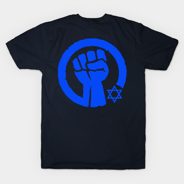 I stand with Israel - Solidarity Fist (blue on blue) by Tainted